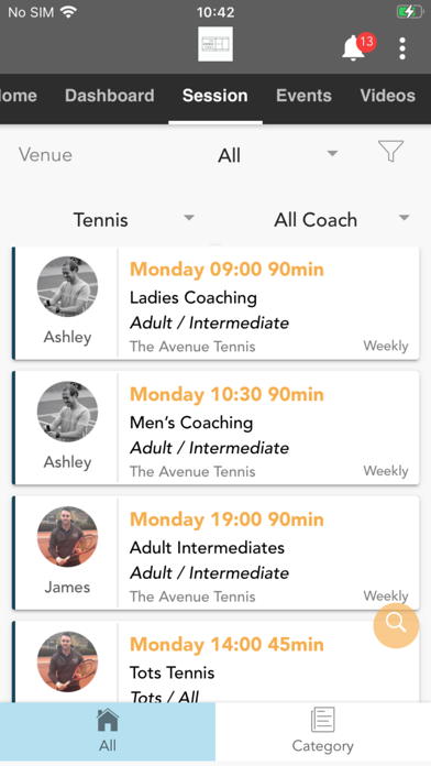 The Avenue Tennis Screenshot