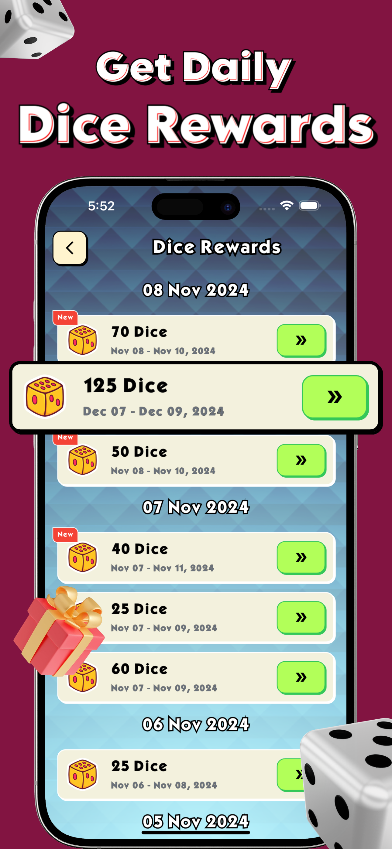 GO! Dice Reward : Dice & Event