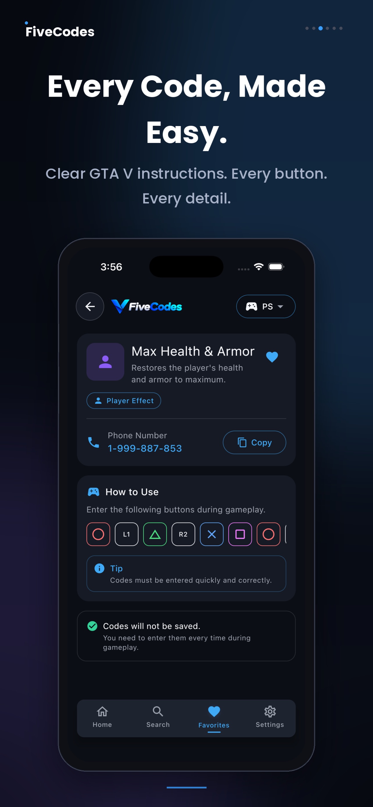 Screenshot 3 of FiveCodes