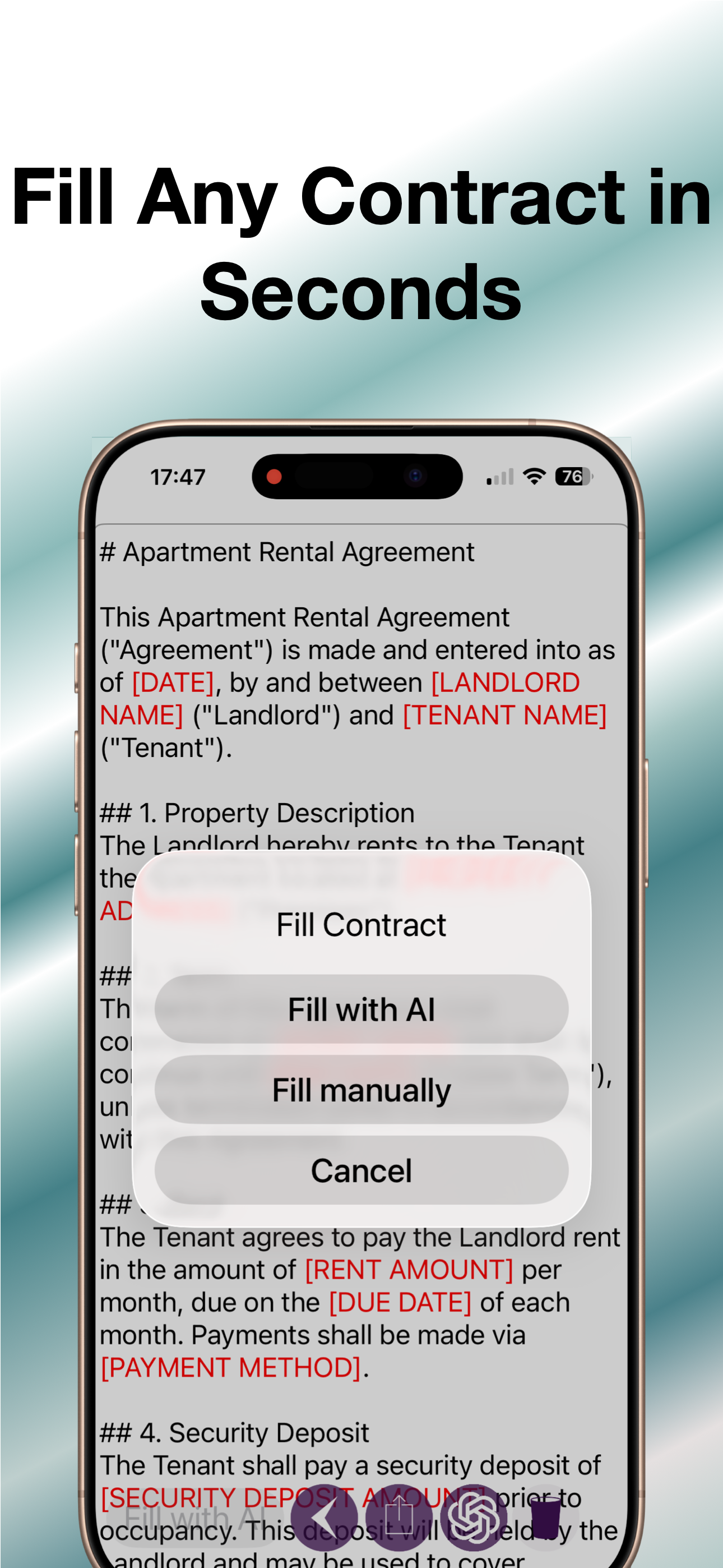 Contract AI: Legal Generator