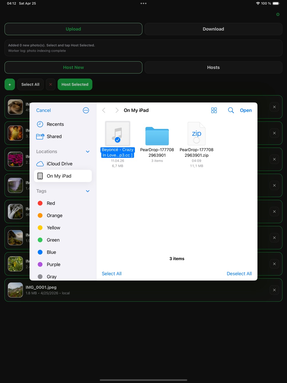 iPad screenshot