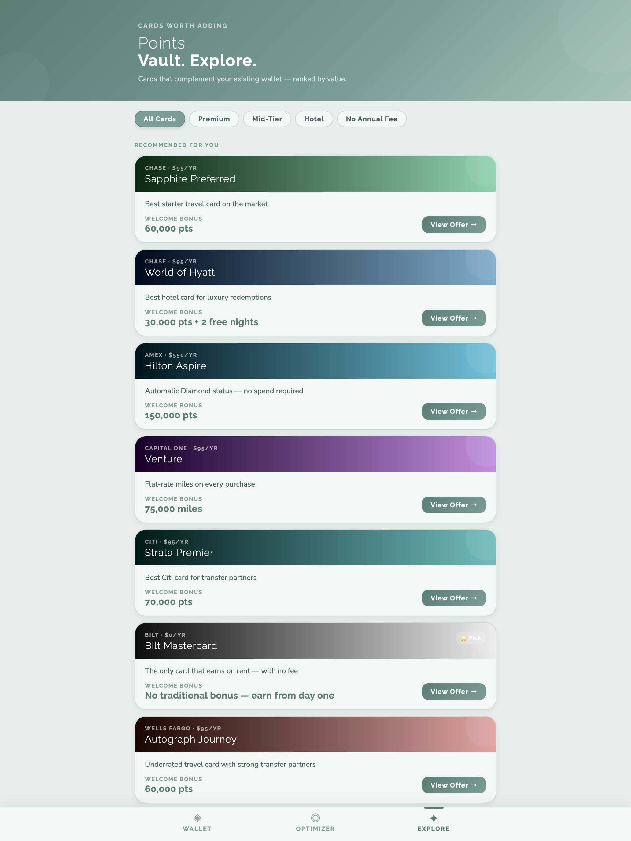 Points Vault - Rewards Tracker