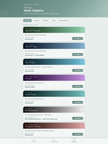 Points Vault - Rewards Tracker iPad screenshot