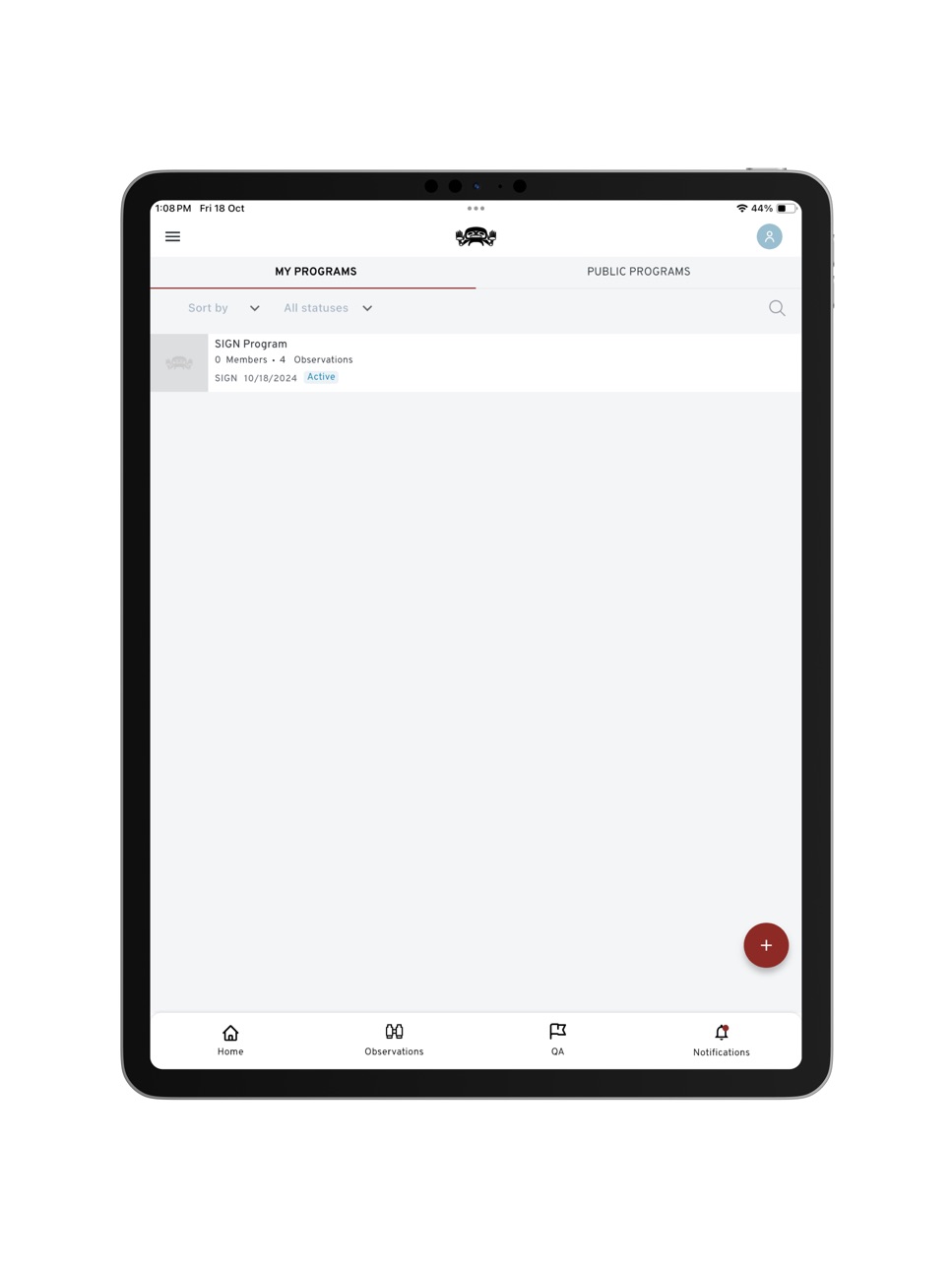 iPad screenshot