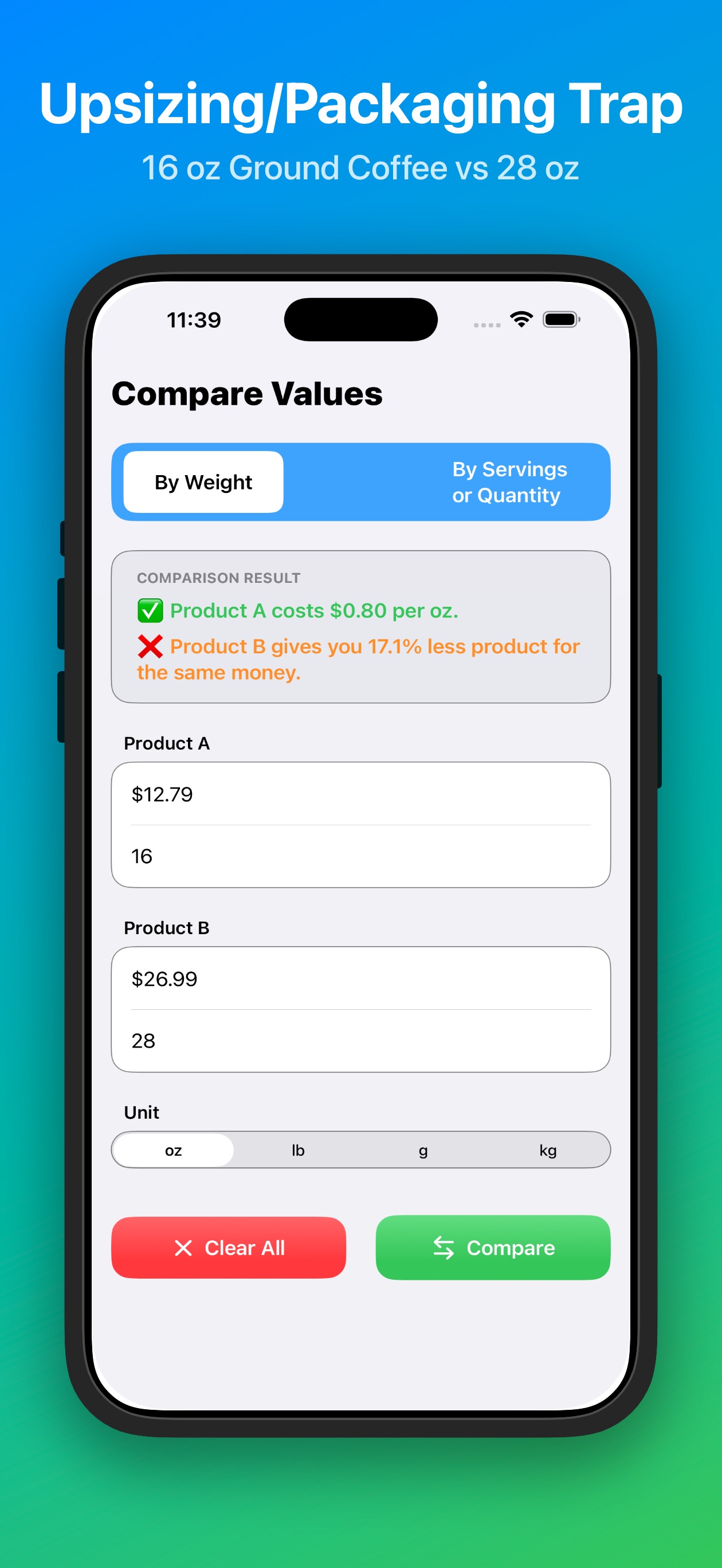 Screenshot 3 of theBetterDeal:Price Calculator
