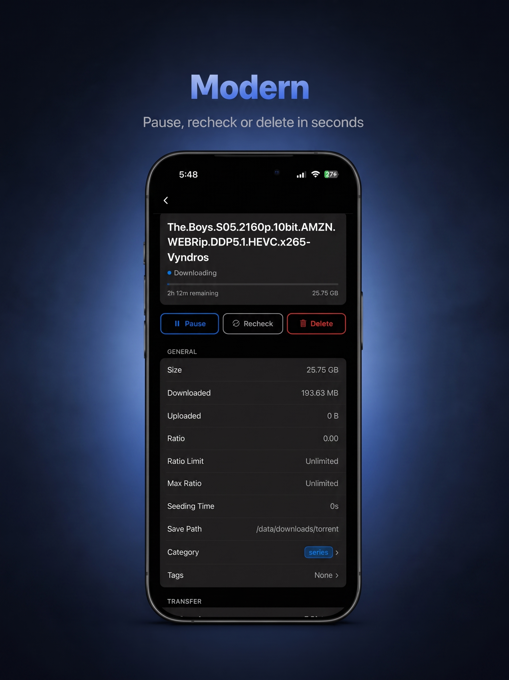 qRemote for qBittorrent screenshot 7