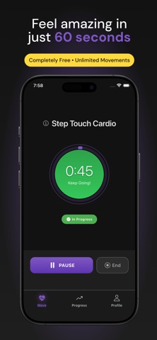 MoveDose: 1-Min Workouts Screenshot 1 of 5