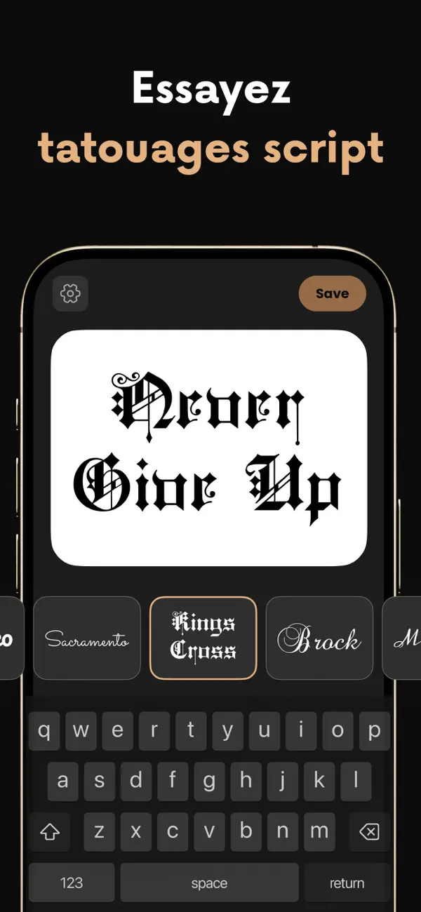 Screenshot #3 pour Polices Tatouages: Tattify