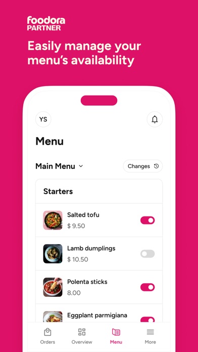 foodora partner Screenshot