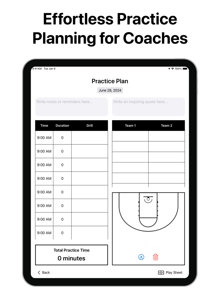 PracticePlanner - Coach Plan