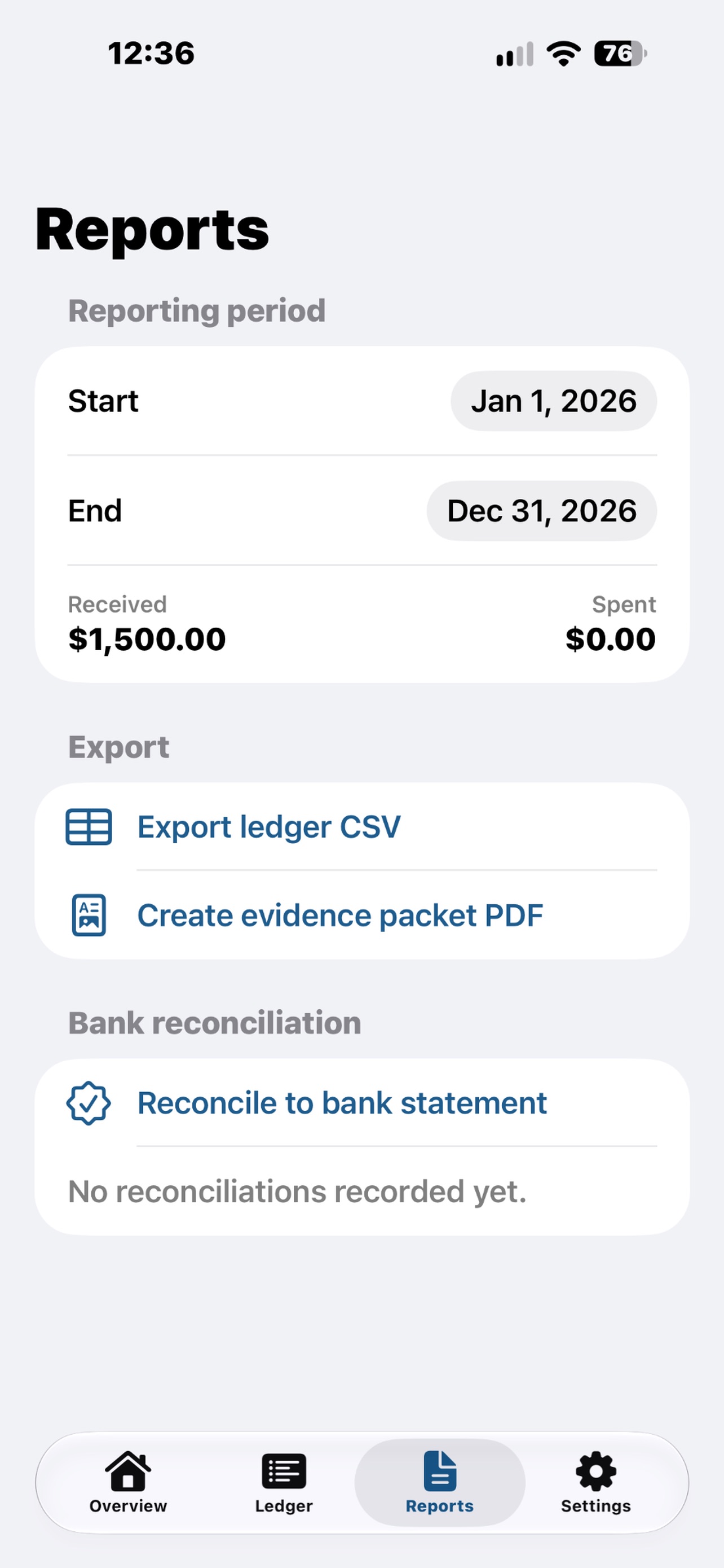 Screenshot 4 of Payee Ledger
