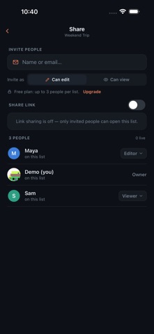 Psst: Shared Lists & Tasks Screenshot 6 of 7