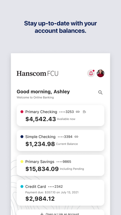 Screenshot 2 of Hanscom FCU Mobile Banking App