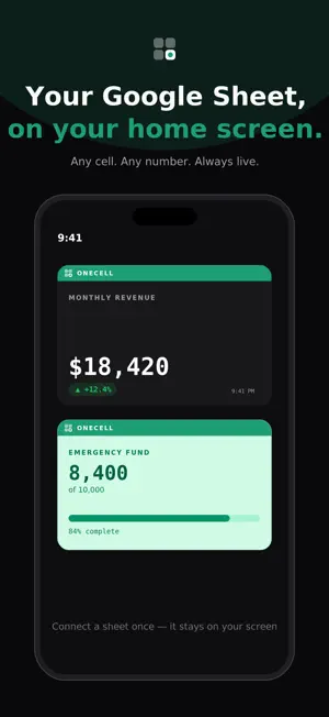 OneCell: Sheets Widgets screenshot 1