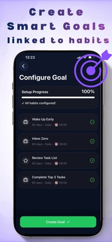Habit Tracker and Goals - Luno iPhone screenshot