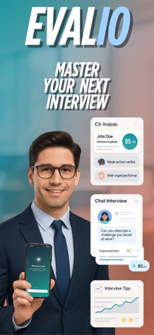 Evalio - AI Interview & CV iPhone screenshot