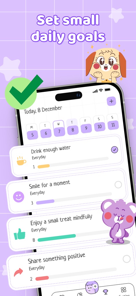 Cute Mood Tracker Diary - Lifestyle App | MWM
