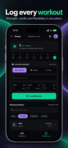 Tempo Workout Journal screenshot 2
