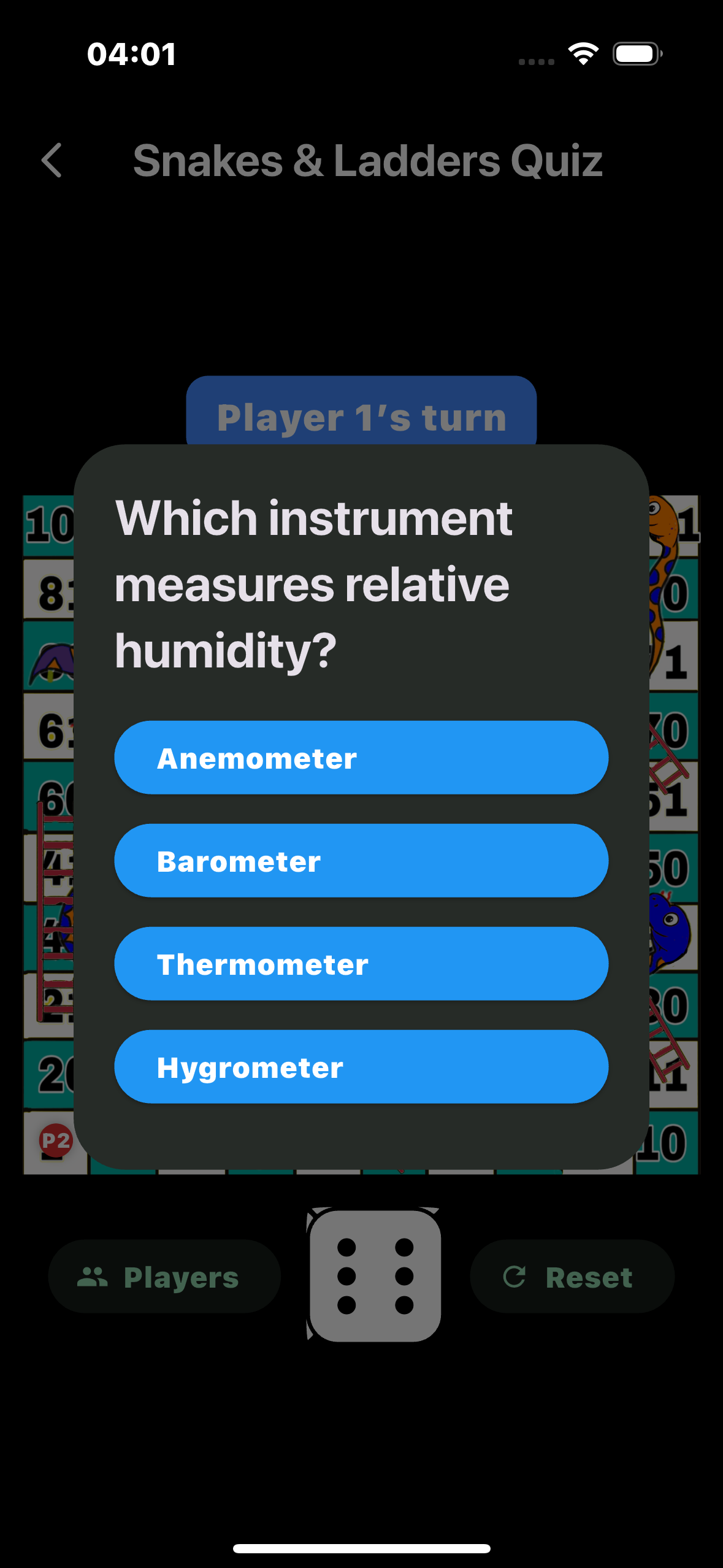 Snakes and Ladders Quiz screenshot 4