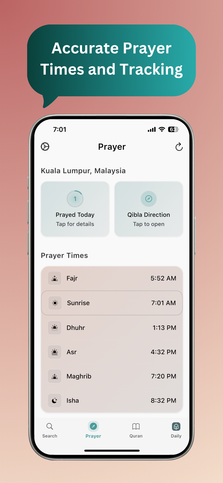 Tasleem: Quran, Prayer, Search screenshot 6
