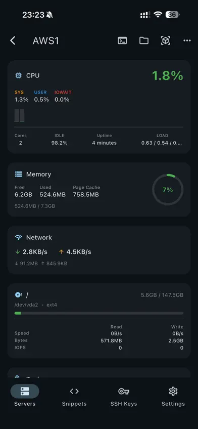 OpsCat - Server Monitor & SSH screenshot 2