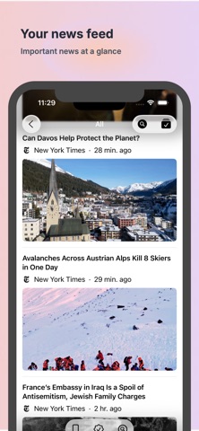 RSS News Ticker iPhone screenshot