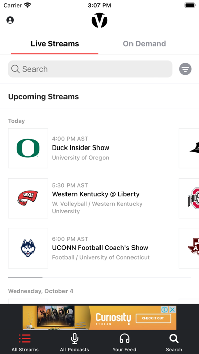 Screenshot 1 of Varsity Network App