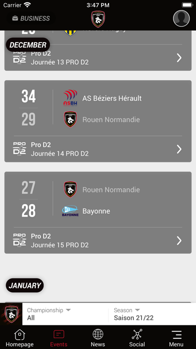 Rouen Normandie Rugby Screenshot