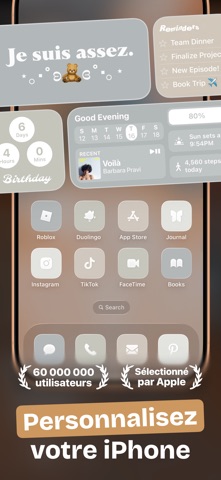 Color Widgets: Icône et Thèmes iPhone screenshot 1