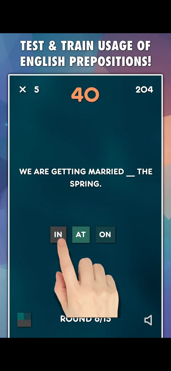 Screenshot #1 pour Prepositions Test