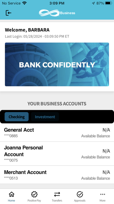 Infinity Bank for Business Screenshot