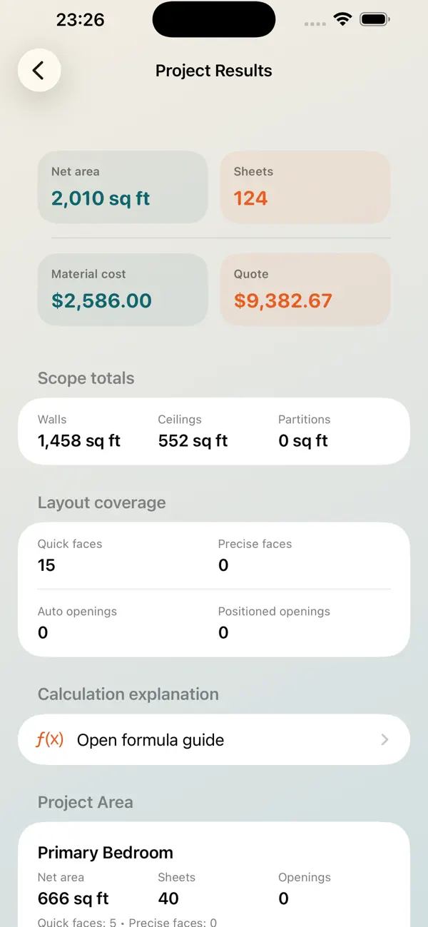 Screenshot #3 pour Drywall Project Takeoff