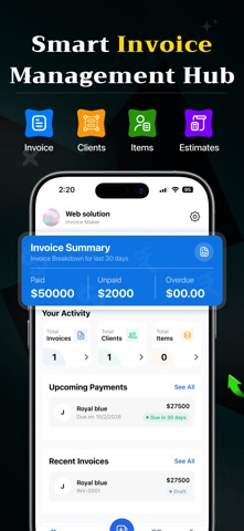 BizFlow: Invoice Maker & Bill iPhone screenshot