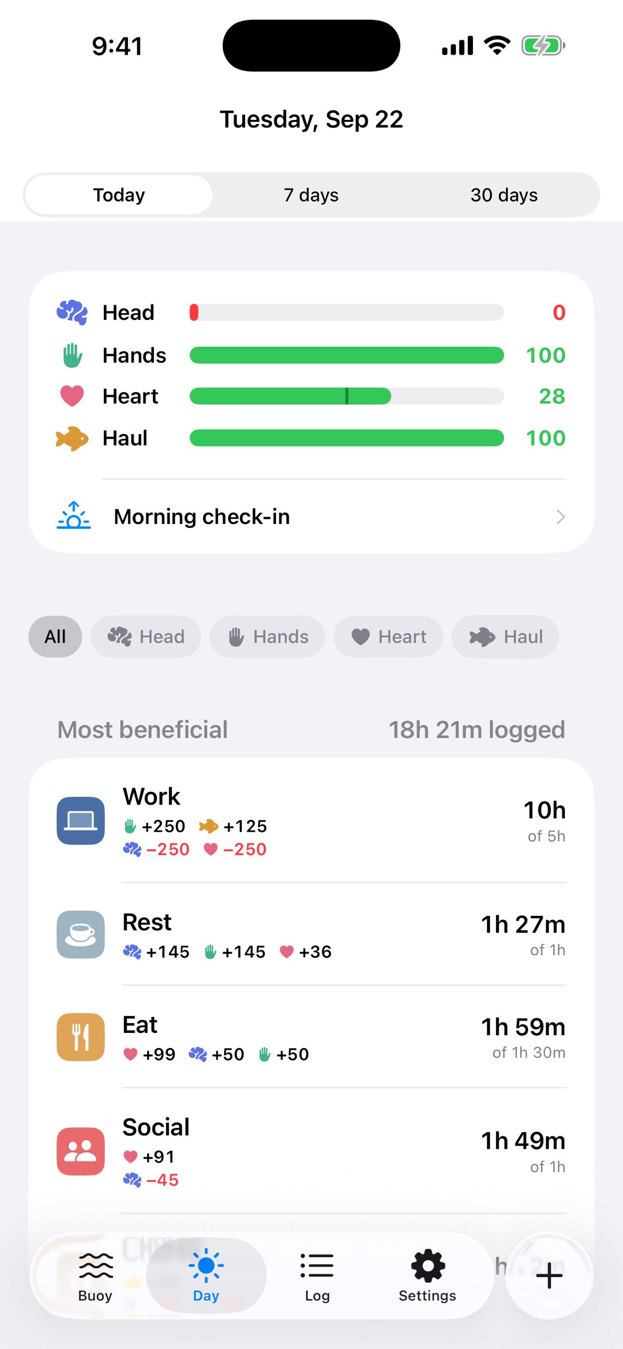Screenshot 4 of Buoy: Energy Time Tracker