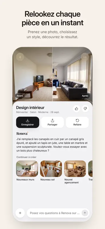 Renova : Déco intérieure IA screenshot 2 of 8