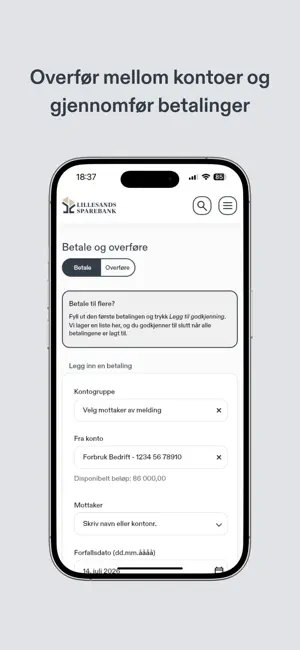 Lillesands Sparebank Bedrift screenshot 3