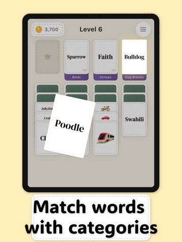 Solitairy: Category Solitaire iPad screenshot