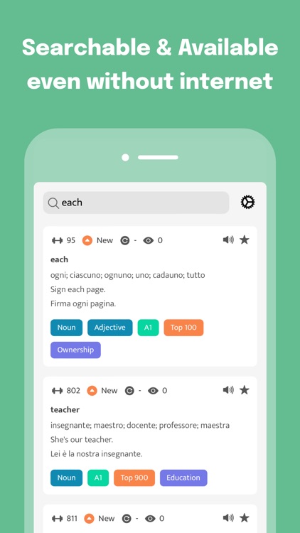 Most Common Italian Words screenshot-5