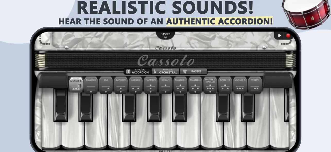 Screenshot #1 pour Accordion Piano Cassoto