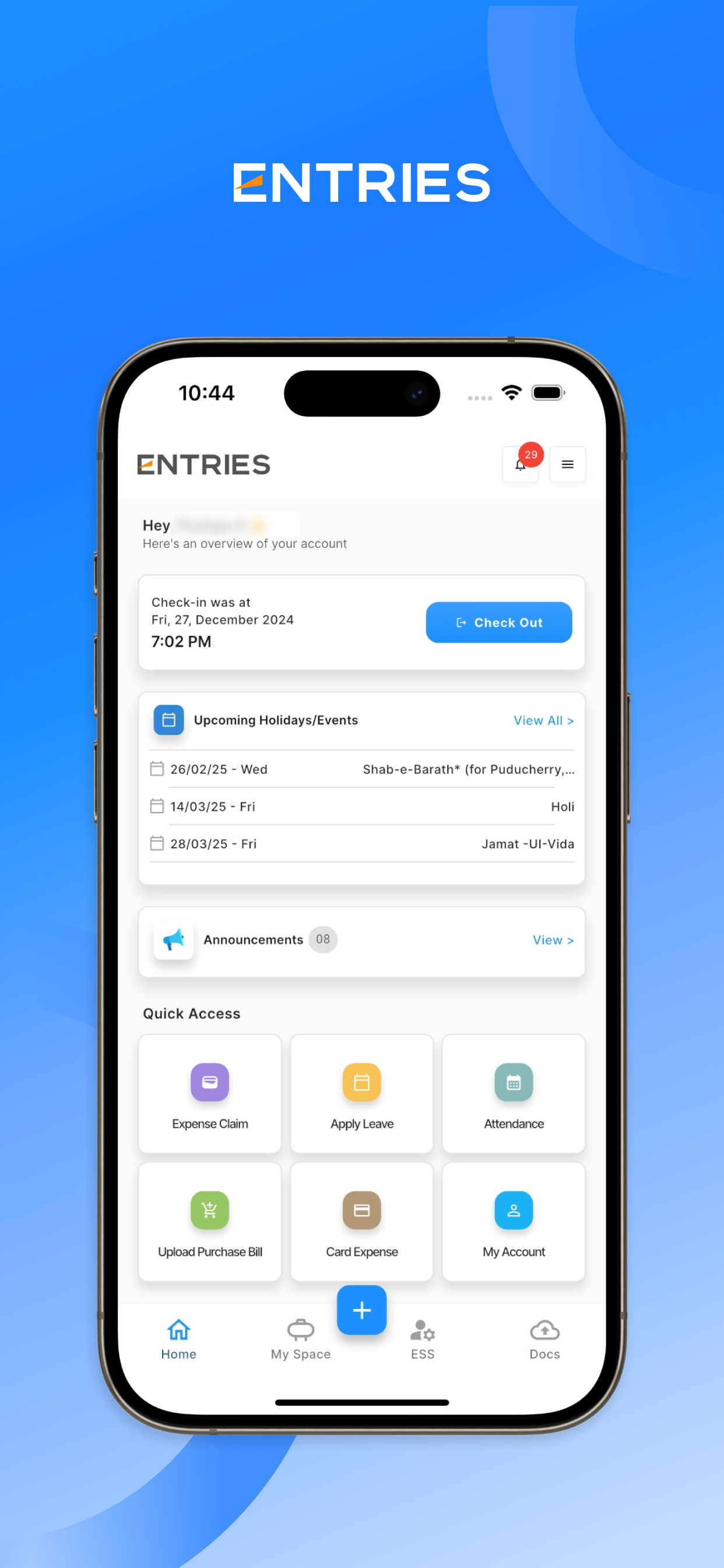 Entries.