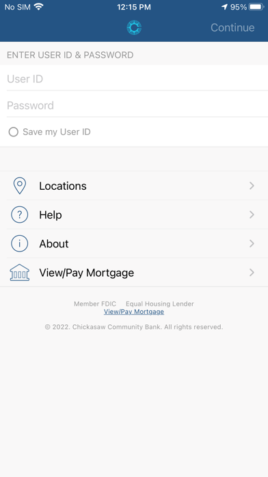 Chickasaw Bank Mobile Screenshot
