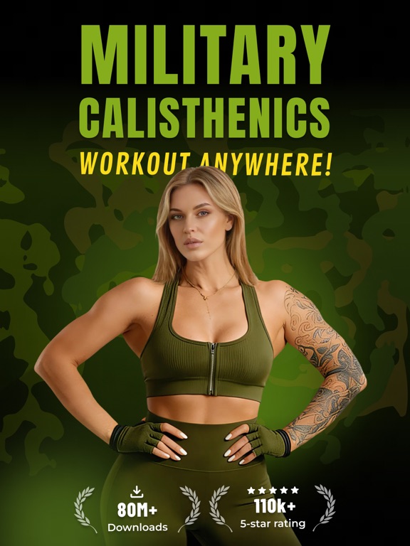 Military Calisthenics Women iPad screenshot 1 - Health & Fitness app