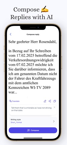 Mail Assistant: Scan・Ask・Reply iPhone screenshot