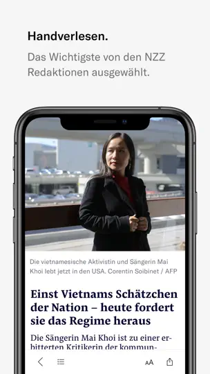 Screenshot von NZZ E-Paper auf dem iPhone 2