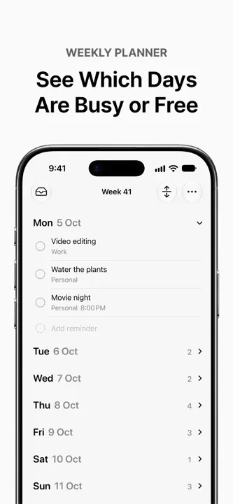 Weeklist: Weekly Planner screenshot 3