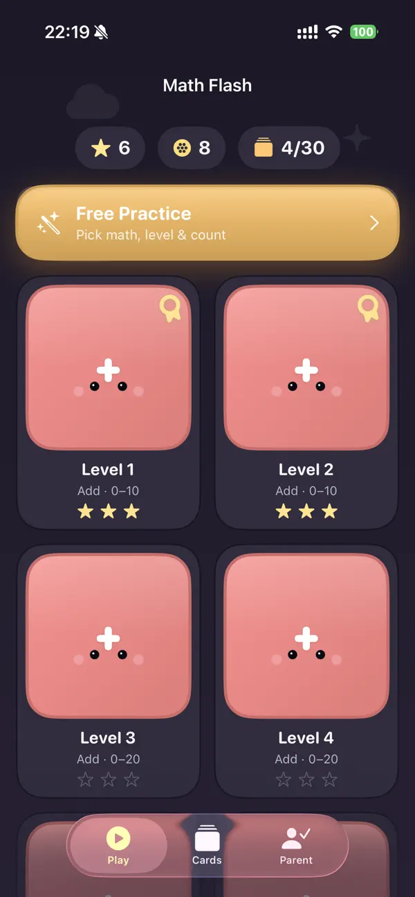 Screenshot #1 pour Math Flashcards Kids - Arcade