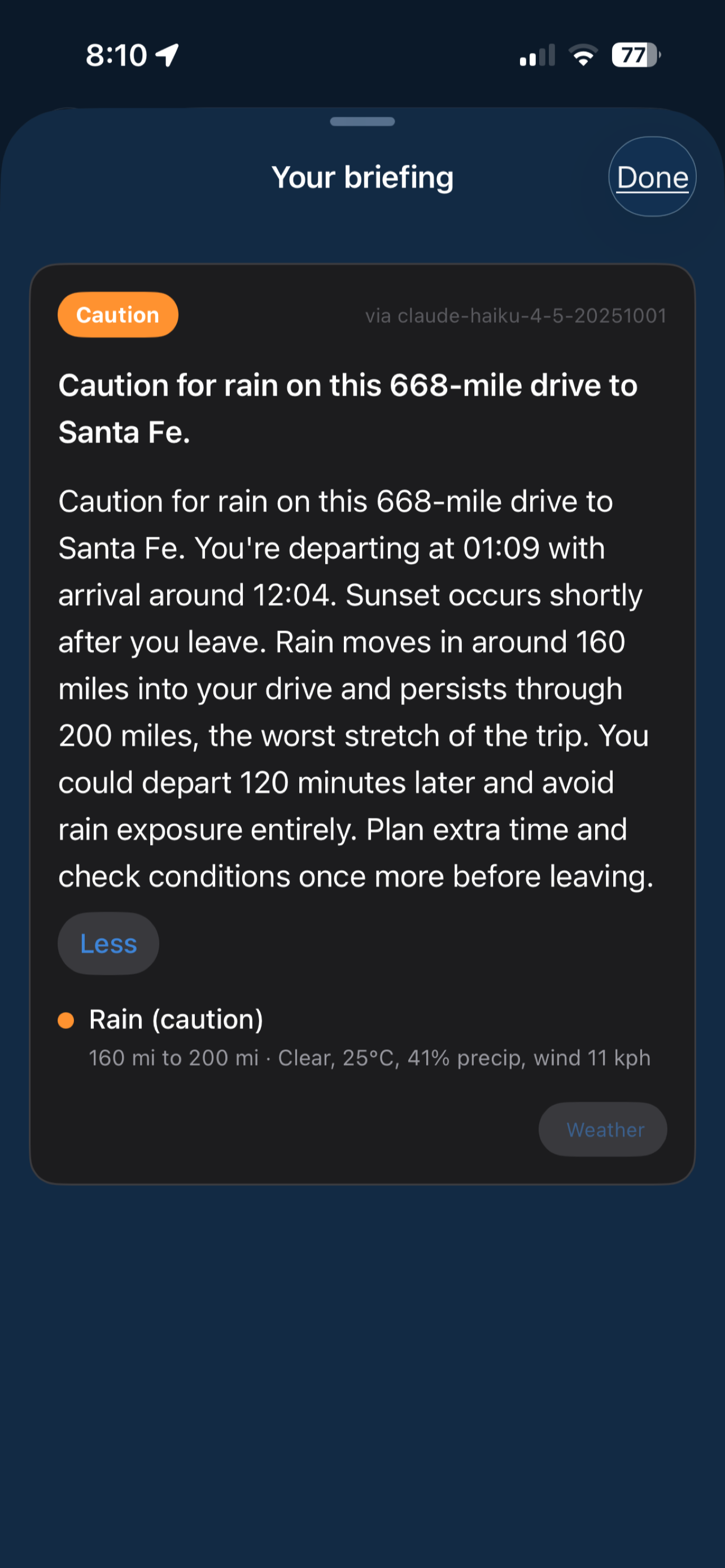 Road Travel: Route Weather screenshot 3