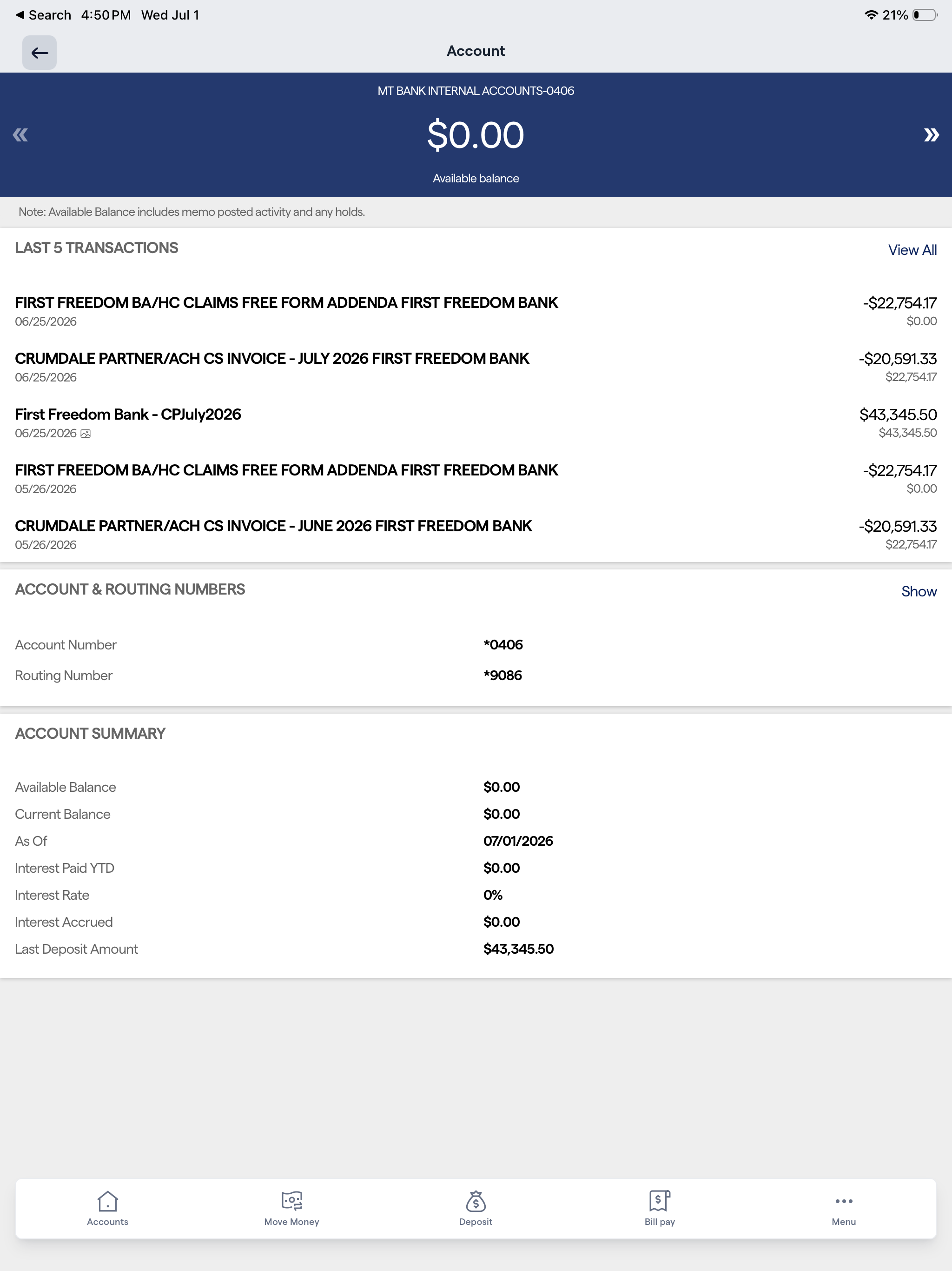 First Freedom Mobile Banking screenshot 7