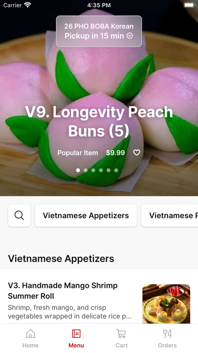 26 PHO BOBA Korean iPhone screenshot 2 - Food & Drink app