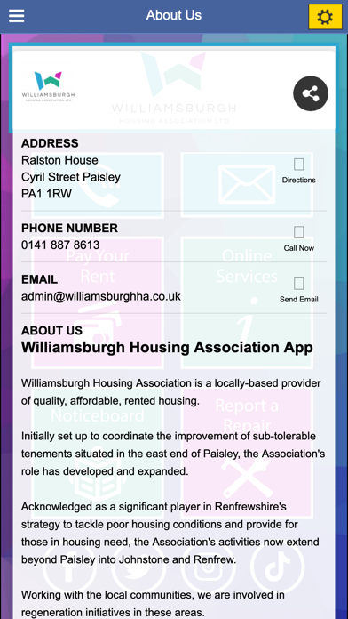 Williamsburgh HA iPhone screenshot